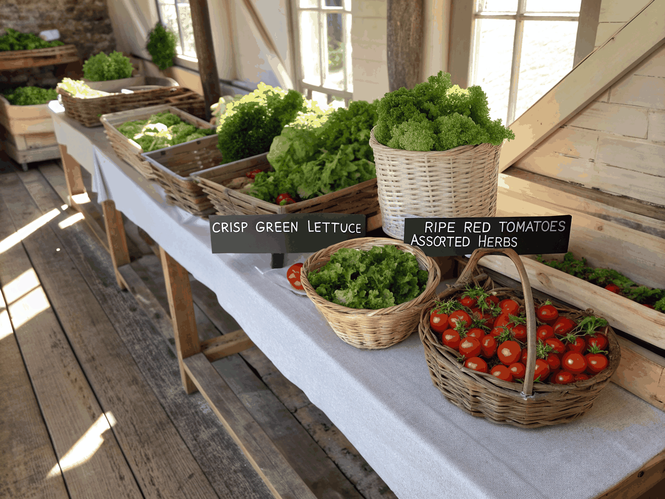 High-definition editorial shot of fresh organic vegetables at a market